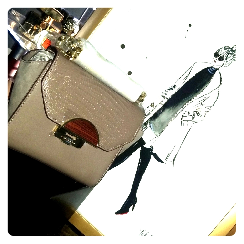 BCBG Leather Clutch Strap